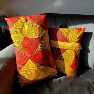 Wax fabric cushion