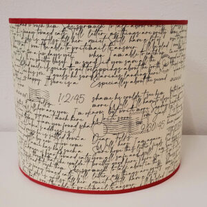 lampshade handwritten letters and stamps