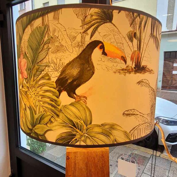 lampshade made from exclusive French wallpaper.Flowers