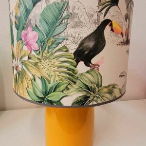 lampshade made from exclusive French wallpaper.Flowers