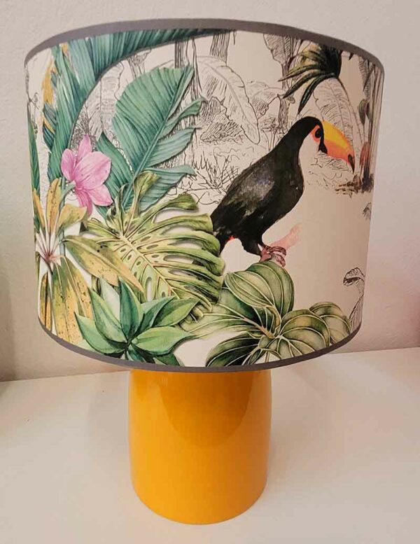 lampshade made from exclusive French wallpaper.Flowers