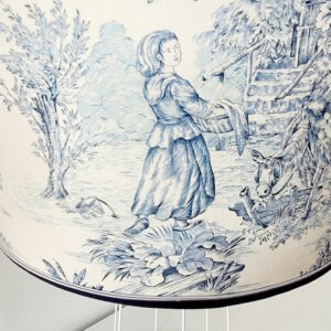 lampshade with French Toile de Jouy